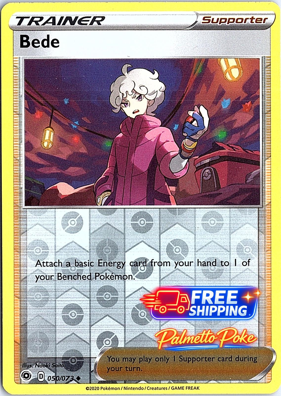 Bede 050/073 Uncommon Champion's Path Pokemon Reverse Holo Near Mint