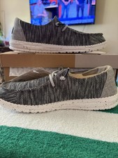 Hey Dude Wendy Sox Women s Slip-On Sneakers Gray Logo Accents Style 40078-029