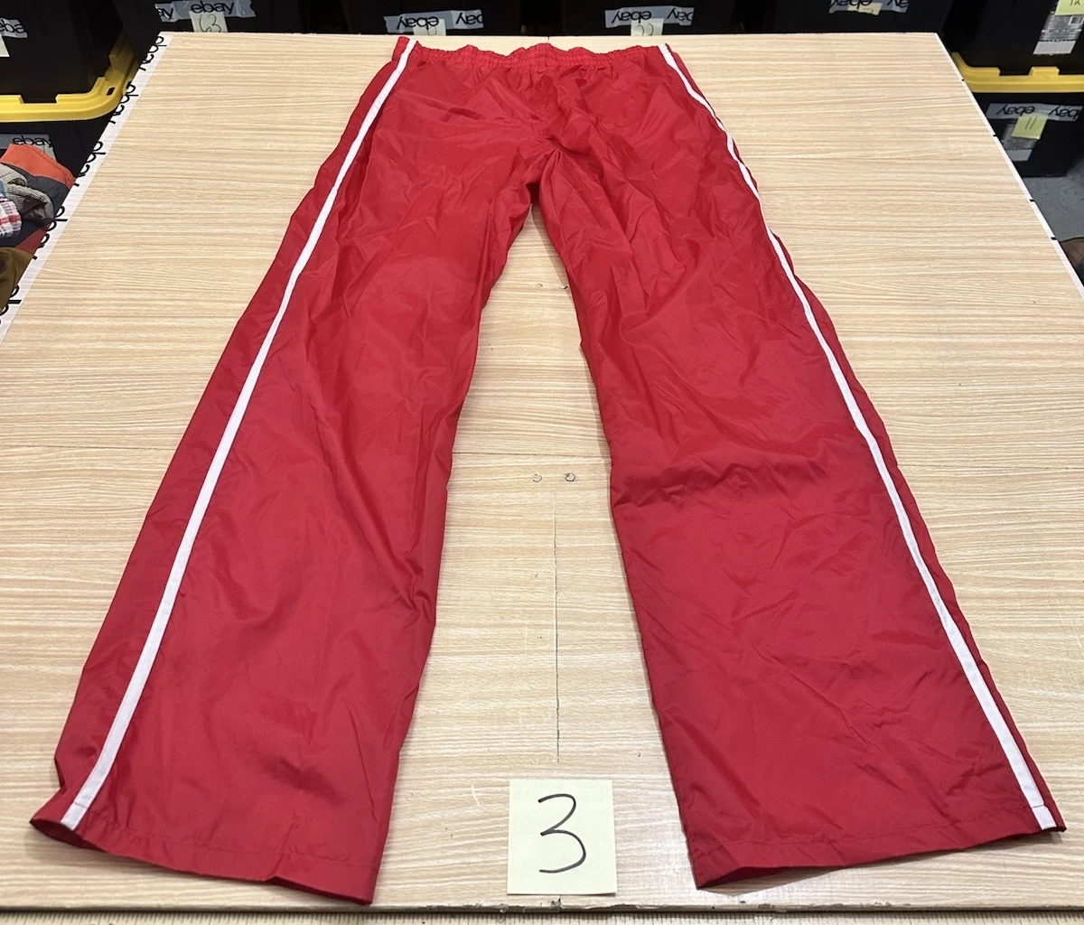 Vintage Sears Track Pants Men's XL Baggy Red Windbreaker Retro