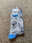 NIP Bioworld Looney Tunes Adult Size 10/13 Gray Graphic Novelty Crew Socks — photo 1
