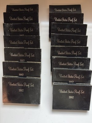 FIFTEEN——1982-S US Mint Proof Set 5 Coin Set OGP Original Government ...