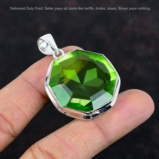 Valentines Sale Natural Peridot 925 Silver August Birth Anniversary Wife Pendant