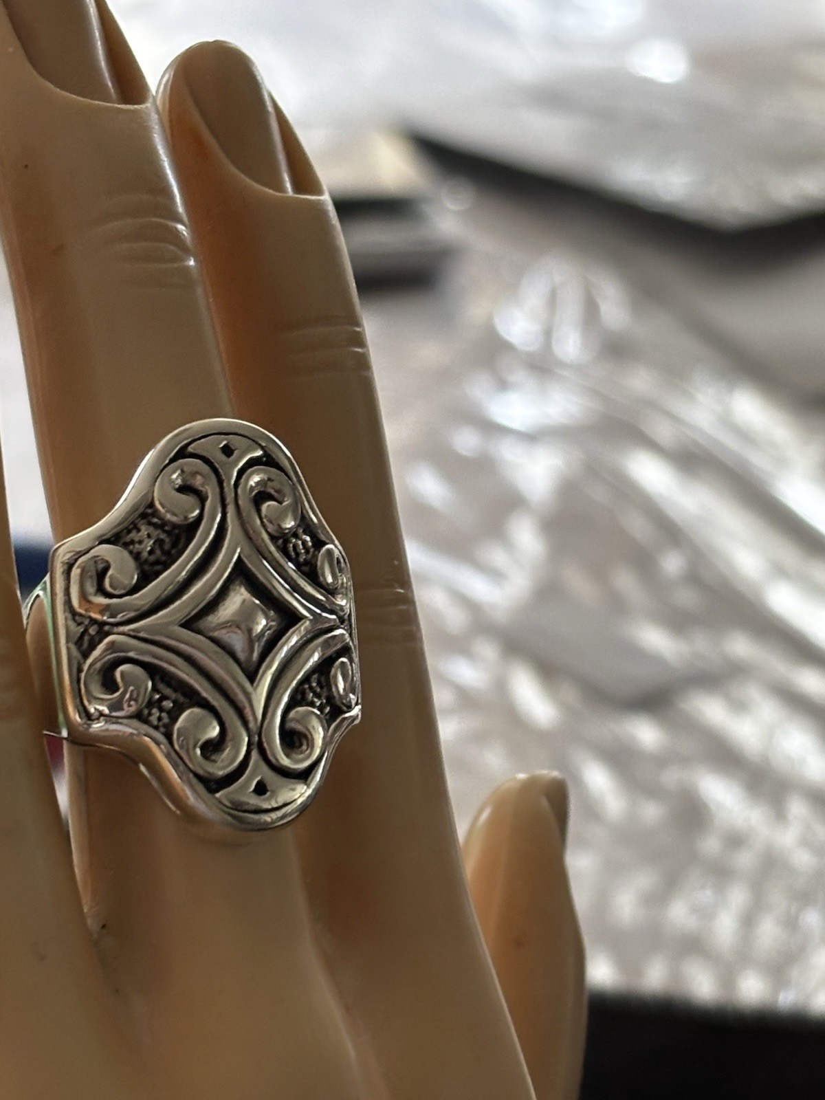 ELECTROFORM SIGNED K STERLING STATEMENT RING UNIQ… - image 17