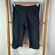 Nike Pants Womens 8/10 Black Capri Training Running Dri Fit Training Athleisure
