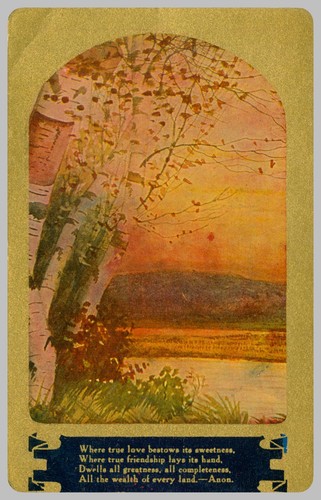 Love Greetings Used Unposted Postcard