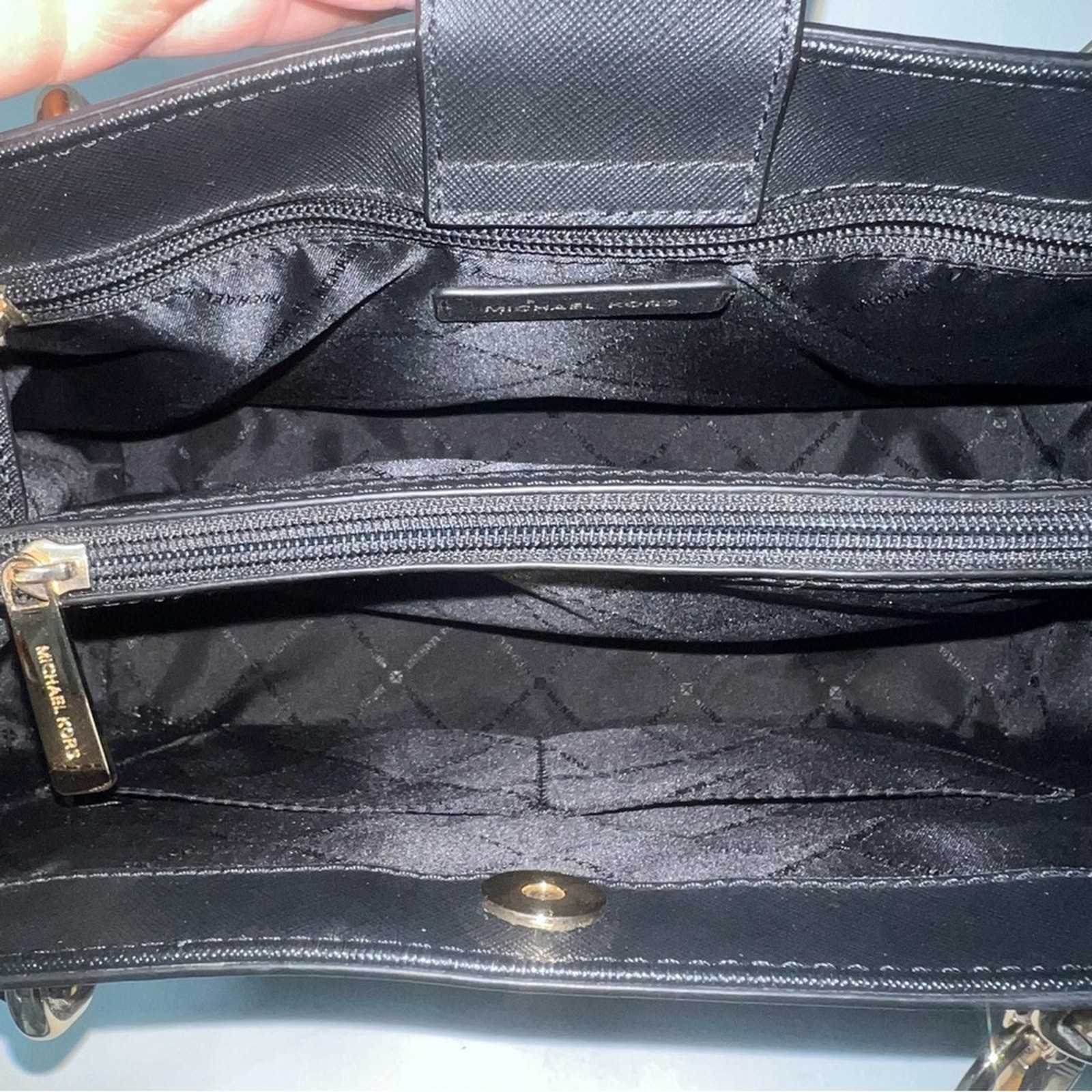 Michael Kors Sofia Black Leather Structured Tote … - image 9