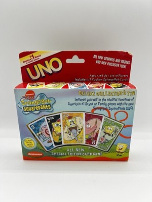 2002 UNO SpongeBob SquarePants Special Edition Card Game with Tin ~ 100% Comp.