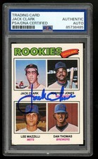 Jack Clark 1977 Topps #488 ROOKIE RC Signed PSA AUTO Slabbed Giants Legend