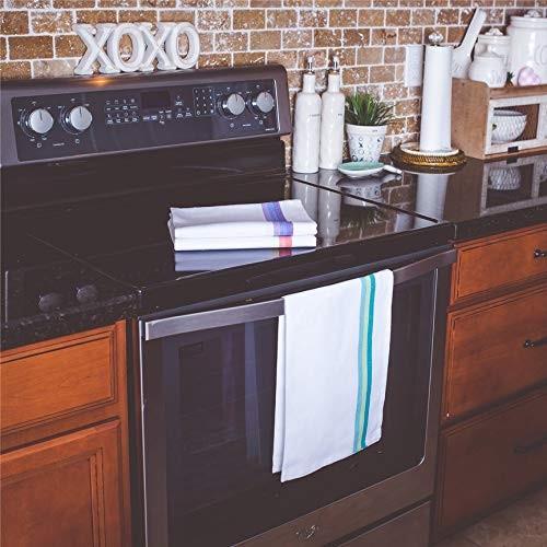 GREEN LIFESTYLE Kitchen Dish Towels Set of 12-Tea Towels 100% Cotton. Large D...