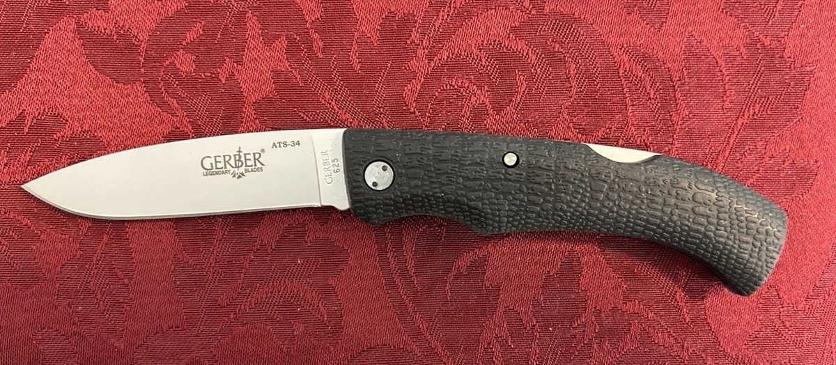 Vtg Gerber Gator Mate 625 Folding Pocket Knife ATS-34 USA First