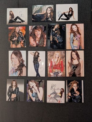 Miley Cyrus gedruckte Autogrammkarten auf Fotopapier