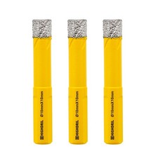 3pcs 10mm Diamond Drill Core Bits Ceramic Hole Saw Cutter Porcelain Stone Marble