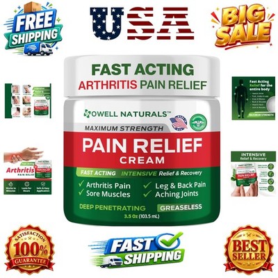 Deep Penetrating Pain Relief Cream, Maximum Strength Formula for Joints & Mus...