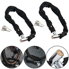 80cm Armored Steel Chain Lock for Bicycle Portable Anti Theft Security