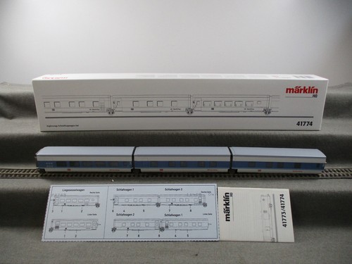 Juego de vagones de pasajeros Märklin escala H0 41774 suplemento vagón de tren rápido de DB en embalaje original | Condition: Gebraucht