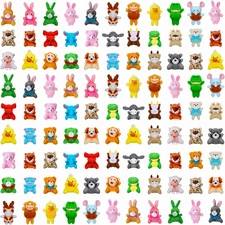 100 Pack Mini Stuffed Animals Bulk Small Plush Animal Toys Tiny Stuffed Critter