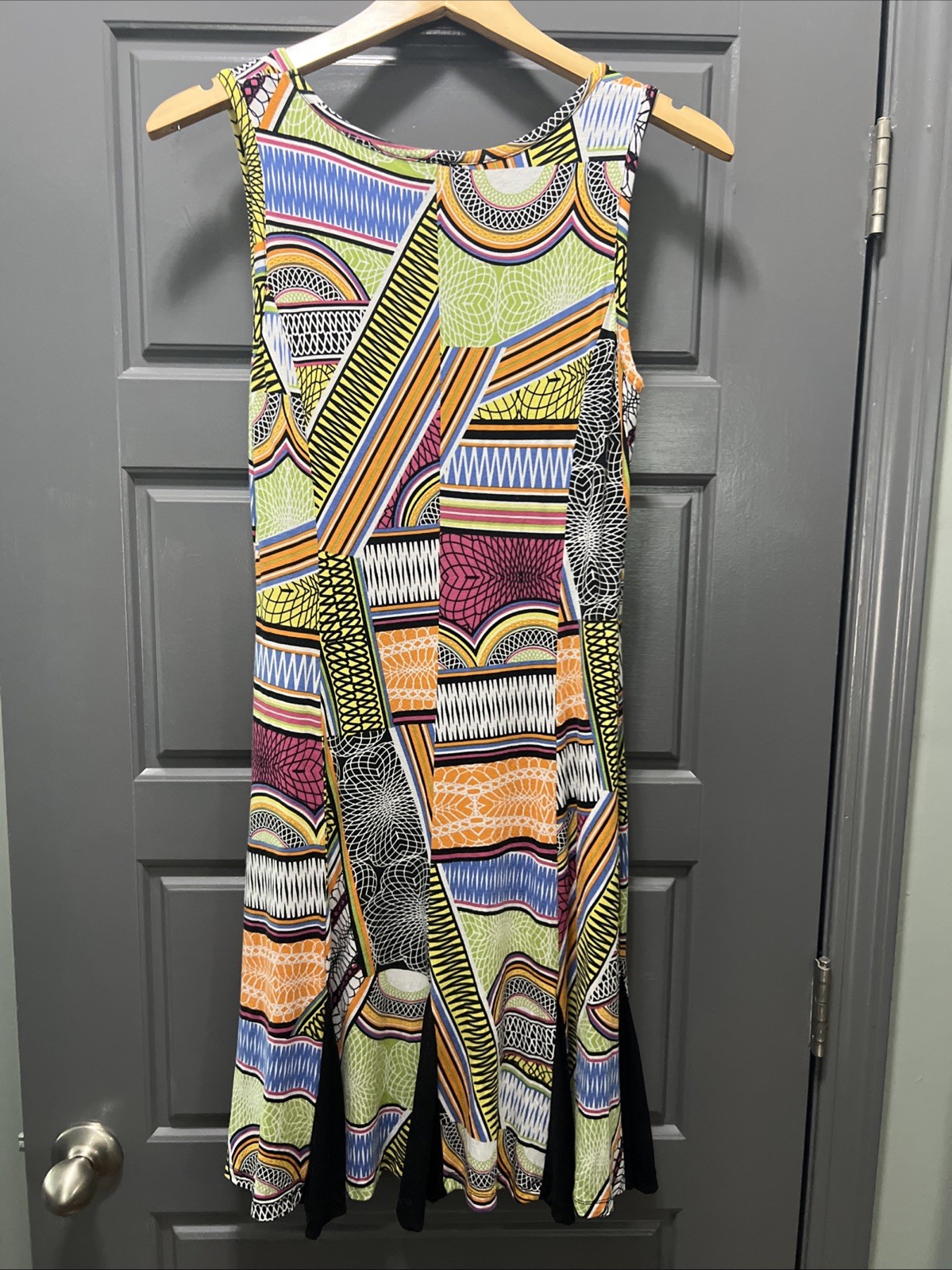 Lynn Ritchie Silver Geometrical Pattern Sleeveles… - image 2