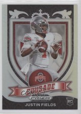 2021 Panini Prizm Draft Picks Crusade Silver Prizm Justin Fields #163 3t5