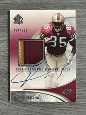 2006 Upper Deck SP Authentic VERNON DAVIS Auto & Patch RC Rookie #’D/699 {49ERS}