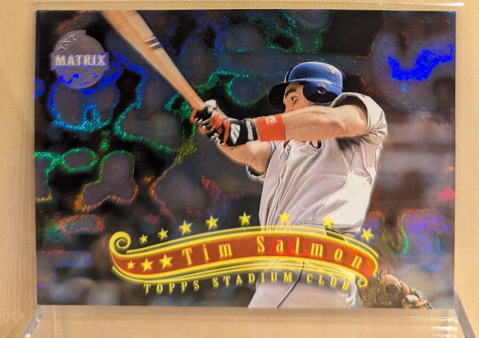1997 Topps Stadium Club MATRIX #7 Tim Salmon Angels Refractor RARE FOIL PARALLEL