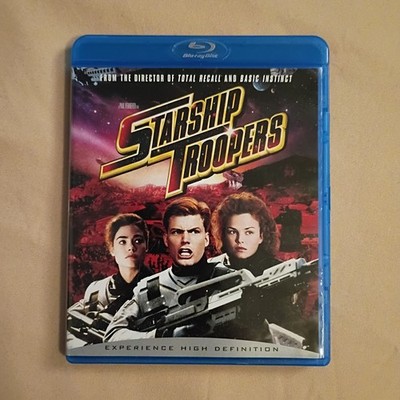 Starship Troopers (Blu-ray, 1997) Sony Pictures Casper Van Dien Sci-Fi Commenta 