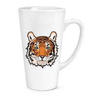 Tiger Gesicht 483Ml Groß Latte Becher Tasse - Lustig Tier Katze