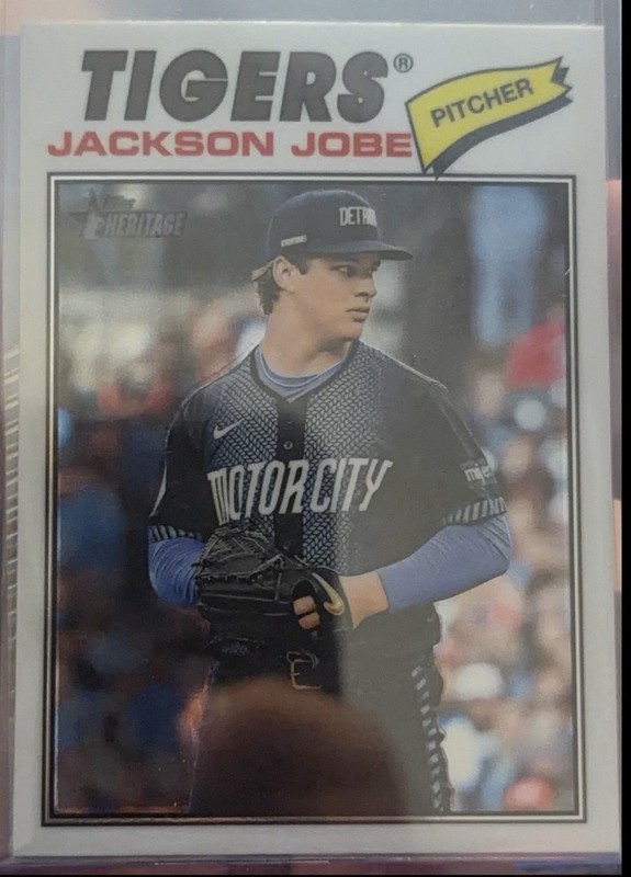 Topps 2026 Heritage Jackson Jobe #164 Detroit Tigers Baseball Card Chrome 