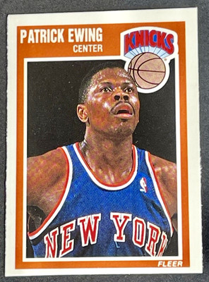 1989-90 Fleer Patrick Ewing #100 Knicks HOF