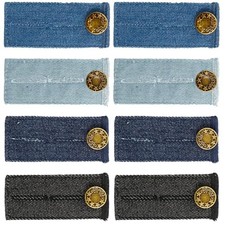 8 Pcs Adjustable Waistband Extender for Jeans Pants - Premium Metal Button