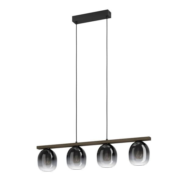 Moderne HäNgelampen 4X40W/E27 IP20 Farben Braun Schwarz Durchsichtig Grau-image