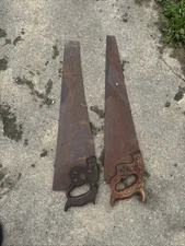 Lot Of 2 Vintage Antique Hand Saws Disston 26”