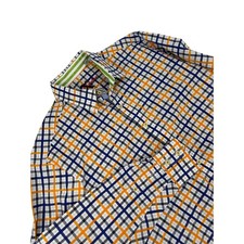 Robert Graham Men's L/G Plaid Long Sleeve Button Up Shirt Orange Navy Green