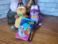 McDonald's Space Jam Nerdlucks Aliens Plush Purple Orange, Warner Bros 1996