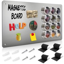 Magnetic Board for Wall 43.5x30cm, Metal Magnets Board for Fridge