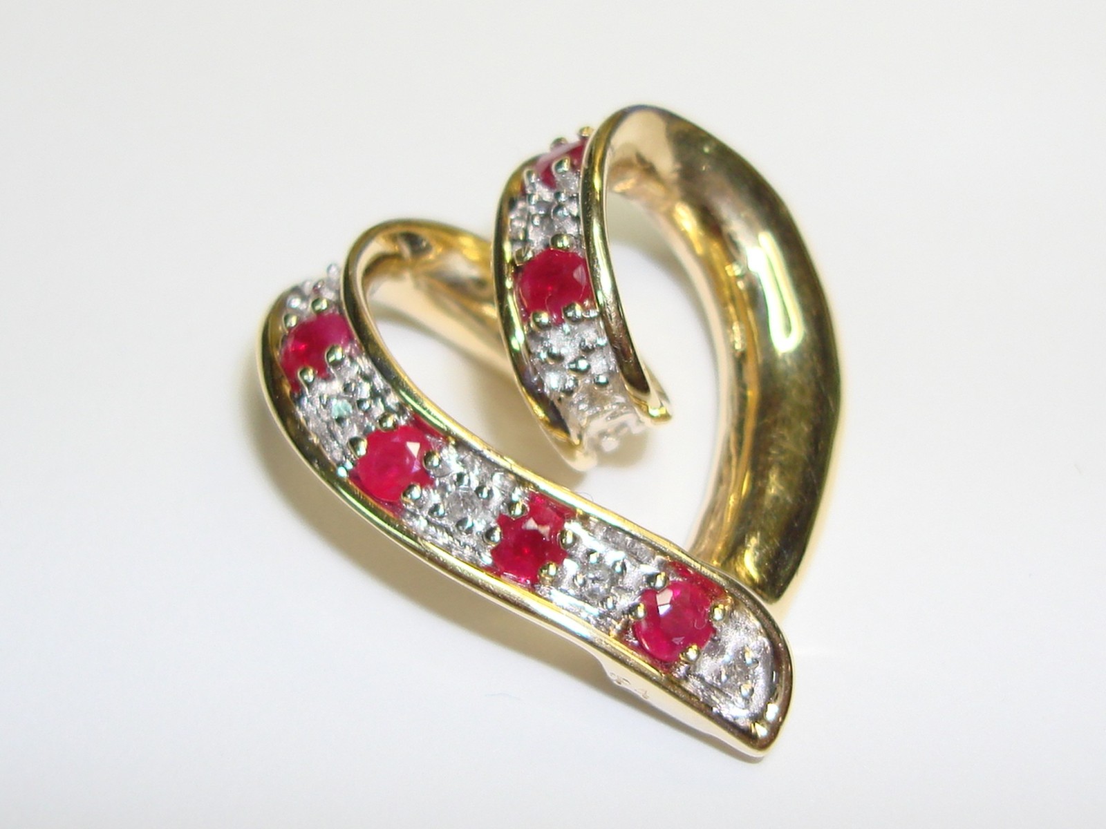 14K SOLID GOLD REVERSABLE SAPPHIRE, RUBY & DIAMON… - image 8