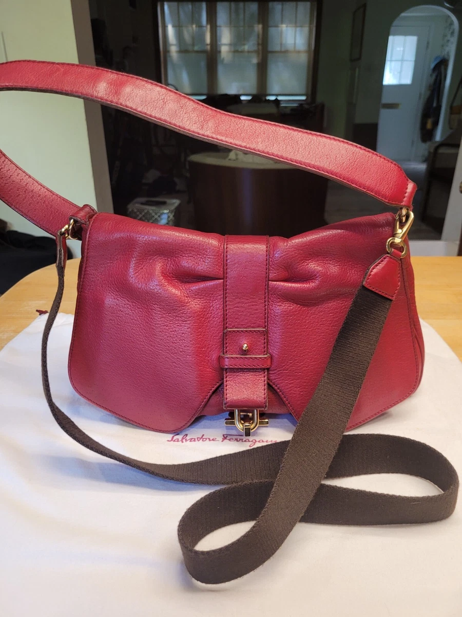 Salvatore ferragamo online red crossbody bag
