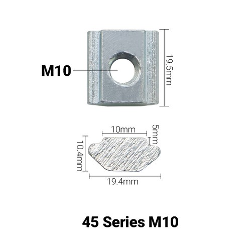 T-Nut M3 M4 M5 M6 M8 M10 Sliding Tee Nut Aluminum Extrusion 20|30|40|45 Series - Picture 24 of 25