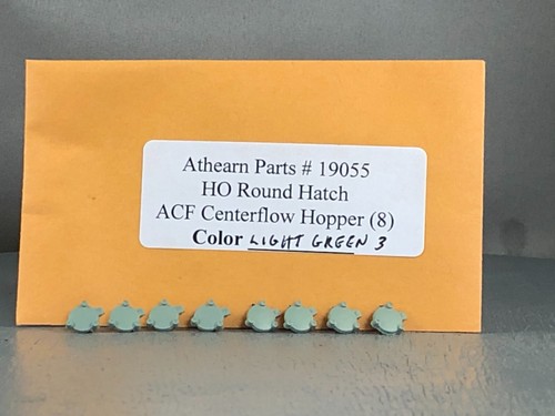Athearn Parts - 8 Round Hatches for 55' Covered Hopper - # 19055 (Light Green) - Picture 3 of 12