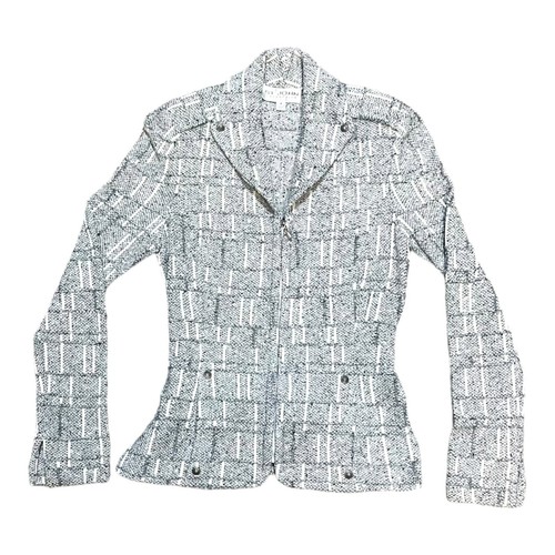 St. John Collection Damen Tweed Blazer Sakko Gr. 4 Gürtel hinten schlankmachende Passform