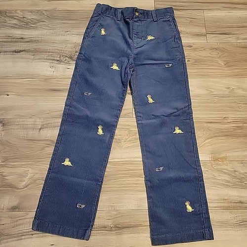 NEW Vineyard Vines Corduroy Pants Blue Classic Fit Boys 12 Embroidered Logo