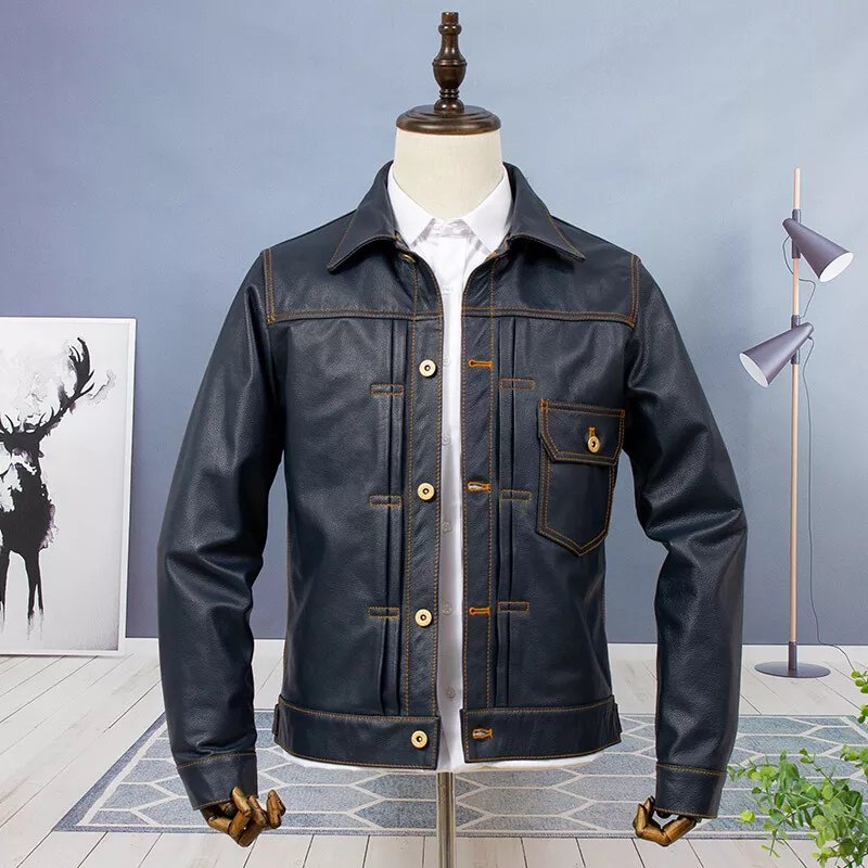 Mens denim jacket best sale 4xl