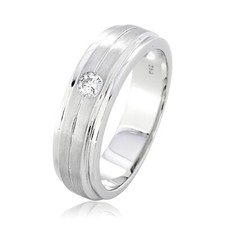 Natural Diamond Ring 18K White Gold Fine Jewelry Wedding Band Bridal Engagement 