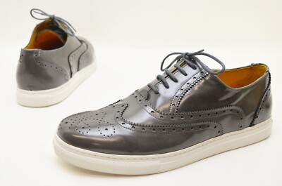 Undandy Handmade Calf Leather Brogue Wingtip Oxford Sneakers  display picture 2