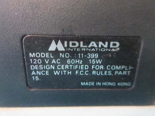 AWESOME VINTAGE MIDLAND AM/FM STEREO MULTIPLEX MODEL 11-399 SUPER RARE RADIO - Picture 4 of 7