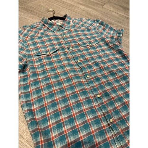 Men's Size Medium Vintage Pearl Snap Lucky Brand Shirt - Picture 2 of 6
