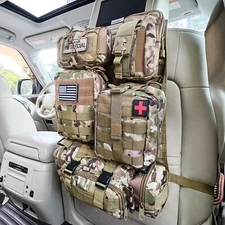Tactical Vehicle Seat Back Organizer, Universal Tactical Seat Cover Molle Panel 