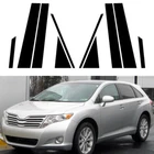 10pcs Gloss Black Window Pillar Posts Trim Cover Fit For Toyota Venza 2009-2015