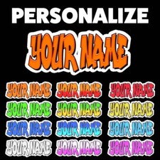 Custom Personalized Vinyl Graffiti Name Decal Sticker Car WHITE or YOUR CHOICE