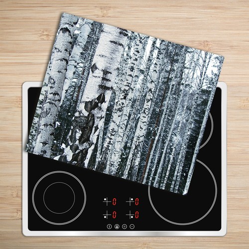 Planche à Découper En Verre Trempé Tulup 80x52 Cm - Design Ancre Marine, Moderne Et Facile à Nettoyer