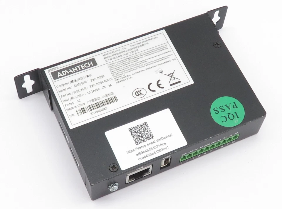 Industrial IOT Gateway Advantech EBC-RS08 Industrie-IoT-Gateway 12-24V DC 3A - Bild 2 von 4